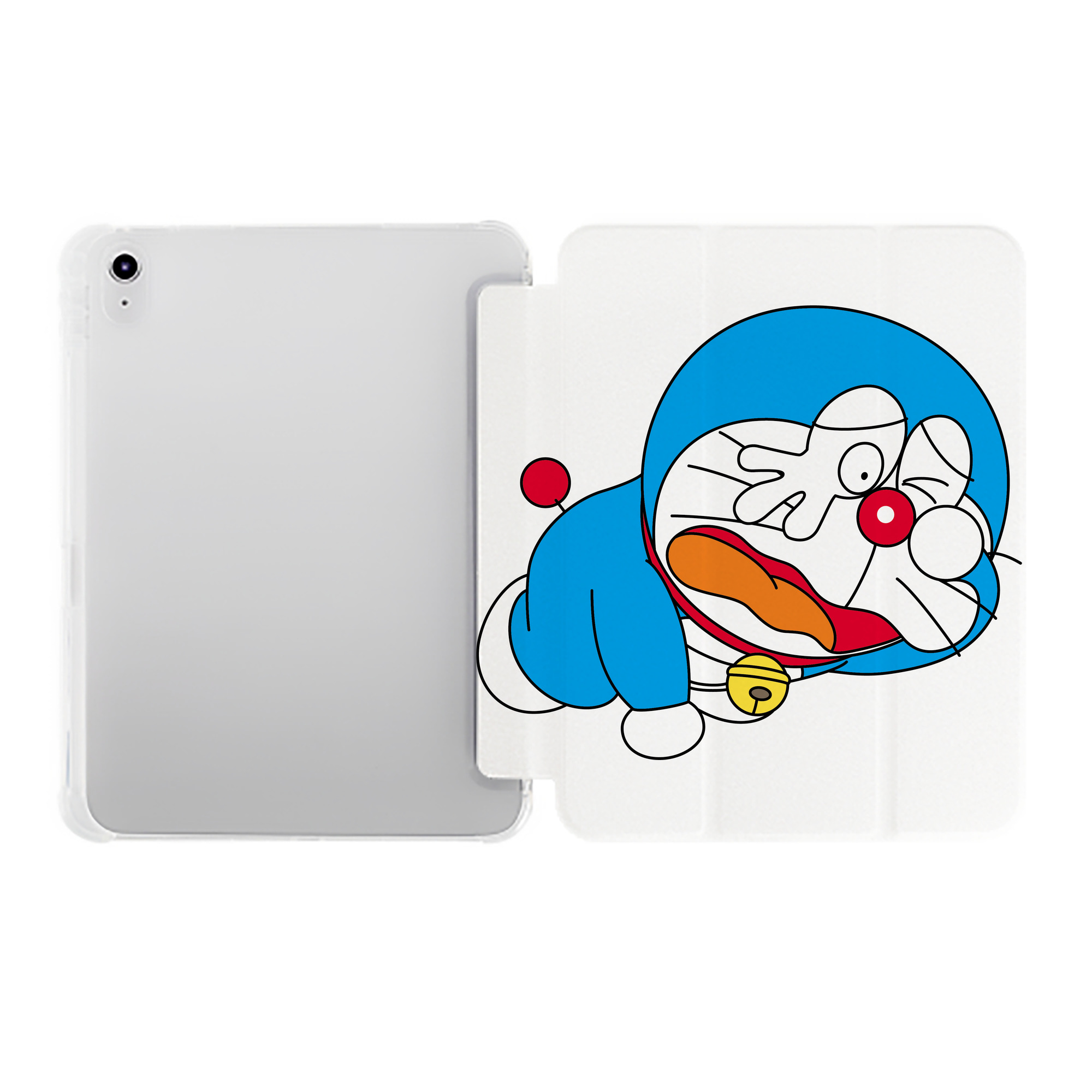 （画像用） ドラえもん Doraemon IPad ケース ペン収納付き 三つ折りスタンド PUレザー×シリコン 対応機種9.5/10.5/10.9インチ